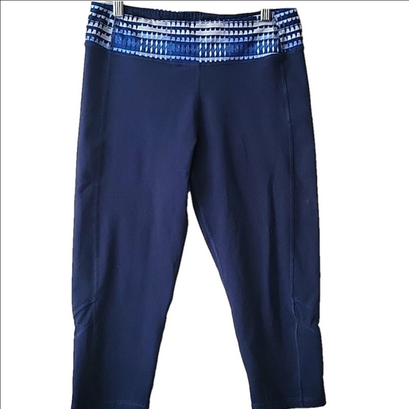 Navy blue yoga crop pants large - Picture 2 of 9